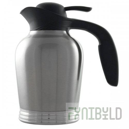 Service Ideas ErgoServ® 33.8 oz. Stainless Steel Insulated Carafe / Server with Push Button Lid 10-00007-000