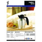Service Ideas ErgoServ® 33.8 oz. Stainless Steel Insulated Carafe / Server with Push Button Lid 10-00007-000