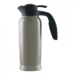 Service Ideas ErgoServ® 33.8 oz. Stainless Steel Insulated Carafe / Server with Push Button Lid 10-00007-000