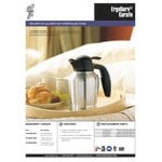 Service Ideas ErgoServ® 20 oz. Stainless Steel Insulated Carafe / Server with Push Button Lid 10-00006-000 Service Ideas ErgoServ® 20 oz. Stainless Steel Insulated Carafe / Server with Push Button Lid 10-00006-000