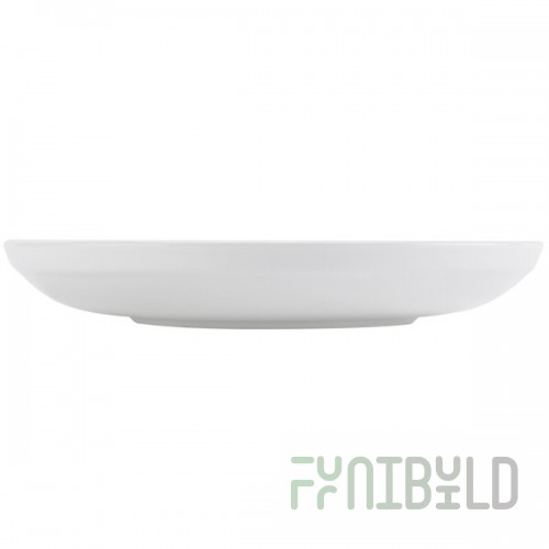 CAC SAL-3 Clinton 62 oz. Super Bright White Rolled Edge Porcelain Salad Bowl - 12/Case