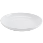 CAC SAL-3 Clinton 62 oz. Super Bright White Rolled Edge Porcelain Salad Bowl - 12/Case