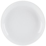 CAC SAL-3 Clinton 62 oz. Super Bright White Rolled Edge Porcelain Salad Bowl - 12/Case