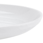 CAC SAL-3 Clinton 62 oz. Super Bright White Rolled Edge Porcelain Salad Bowl - 12/Case
