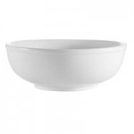 CAC SAL-3 Clinton 62 oz. Super Bright White Rolled Edge Porcelain Salad Bowl - 12/Case