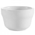 CAC SAL-3 Clinton 62 oz. Super Bright White Rolled Edge Porcelain Salad Bowl - 12/Case