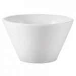 CAC SAL-3 Clinton 62 oz. Super Bright White Rolled Edge Porcelain Salad Bowl - 12/Case