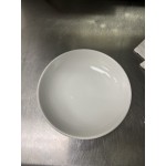CAC SAL-3 Clinton 62 oz. Super Bright White Rolled Edge Porcelain Salad Bowl - 12/Case
