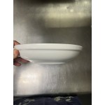 CAC SAL-3 Clinton 62 oz. Super Bright White Rolled Edge Porcelain Salad Bowl - 12/Case