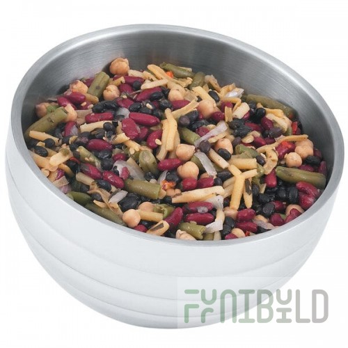 Vollrath 46586 Double Wall Round Angled Beehive 3.7 Qt. Serving Bowl