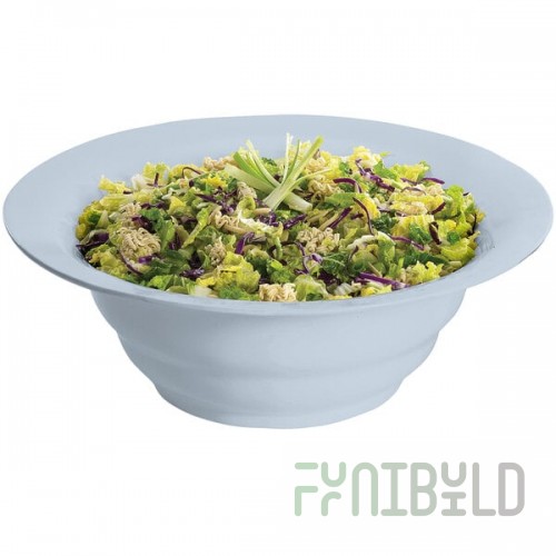 TableCraft CW3120GY 10 Qt. Gray Cast Aluminum Wide Rim Salad Bowl