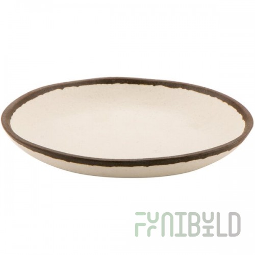 GET P-100-CRM Pottery Market 1 Qt. Matte Cream Melamine Serving Bowl - 12/Pack