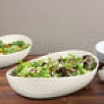 GET B-192-AW Osslo 6 Qt. Ivory (American White) Oval Melamine Bowl - 3/Case