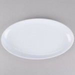 GET B-192-AW Osslo 6 Qt. Ivory (American White) Oval Melamine Bowl - 3/Case