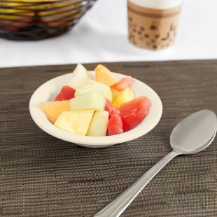 Carlisle KL80025 Kingline 5 oz. Tan Rimmed Fruit Bowl - 48/Case