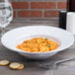 Elite Global Solutions DS105PB-W Swirl 21 oz. White Melamine Pasta / Soup Bowl - 6/Case