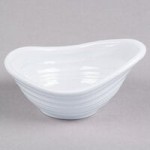 Elite Global Solutions DS105PB-W Swirl 21 oz. White Melamine Pasta / Soup Bowl - 6/Case