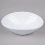 Elite Global Solutions DS105PB-W Swirl 21 oz. White Melamine Pasta / Soup Bowl - 6/Case