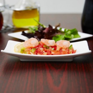 Arcoroc R0736 Appetizer Rectangular Porcelain Plate by Arc Cardinal - 24/Case Arcoroc R0736 Appetizer Rectangular Porcelain Plate by Arc Cardinal - 24/Case