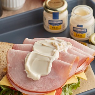 Hellmann's Real Mayonnaise 1.2 fl. oz. Mini Jars - 72/Case Hellmann's Real Mayonnaise 1.2 fl. oz. Mini Jars - 72/Case