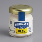 Hellmann's Real Mayonnaise 1.2 fl. oz. Mini Jars - 72/Case Hellmann's Real Mayonnaise 1.2 fl. oz. Mini Jars - 72/Case