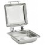 Vollrath 4644025 Mirage® 5.6 Qt. 2/3 Size Square Induction Chafer with Stainless Steel Top and 2/3 Size, 2.5