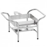 Vollrath 4644025 Mirage® 5.6 Qt. 2/3 Size Square Induction Chafer with Stainless Steel Top and 2/3 Size, 2.5