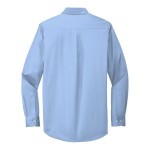 Port Authority S608 Unisex Customizable Light Blue / Light Stone Long Sleeve Wrinkle-Resistant Easy-Care Dress Shirt - 3X