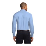 Port Authority S608 Unisex Customizable Light Blue / Light Stone Long Sleeve Wrinkle-Resistant Easy-Care Dress Shirt - 3X