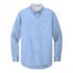 Port Authority S608 Unisex Customizable Light Blue / Light Stone Long Sleeve Wrinkle-Resistant Easy-Care Dress Shirt - 3X