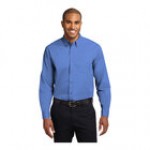 Port Authority S608 Unisex Customizable Light Blue / Light Stone Long Sleeve Wrinkle-Resistant Easy-Care Dress Shirt - 3X