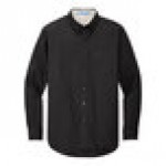 Port Authority S608 Unisex Customizable Black / Light Stone Long Sleeve Wrinkle-Resistant Easy-Care Dress Shirt - 2X