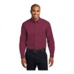Port Authority S608 Unisex Customizable Black / Light Stone Long Sleeve Wrinkle-Resistant Easy-Care Dress Shirt - 2X