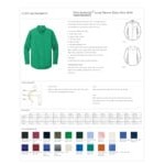 Port Authority S608 Unisex Customizable Black / Light Stone Long Sleeve Wrinkle-Resistant Easy-Care Dress Shirt - 2X