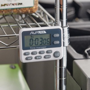 AvaTek Digital 99 Hour 4-Channel Kitchen Timer with Clock