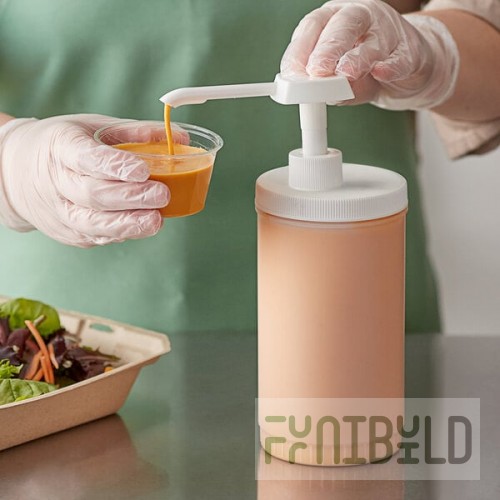 Choice Condiment Pump Kit with 1 oz. Pump and 1 Qt. Jug