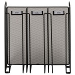 Safco 3292BL Onyx Black 3-Section Steel Mesh Countertop Cup and Lid Organizer