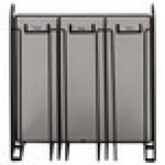 Safco 3292BL Onyx Black 3-Section Steel Mesh Countertop Cup and Lid Organizer