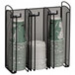 Safco 3292BL Onyx Black 3-Section Steel Mesh Countertop Cup and Lid Organizer