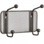 Safco 3292BL Onyx Black 3-Section Steel Mesh Countertop Cup and Lid Organizer