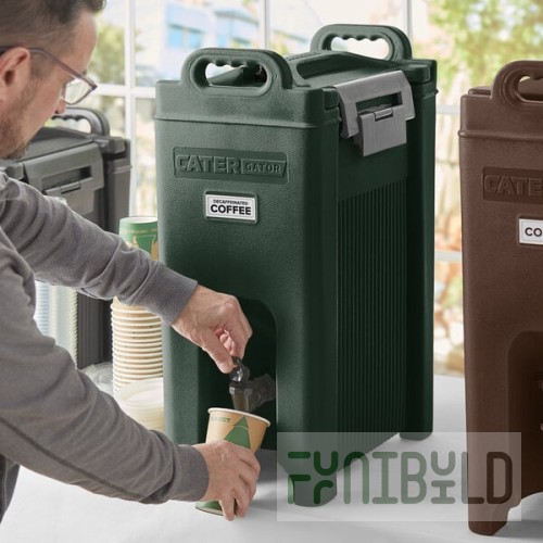 CaterGator 5 Gallon Green Insulated Beverage Dispenser