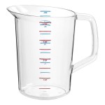 Rubbermaid® FG321800CLR Bouncer 4 Qt. Clear Polycarbonate Plastic Measuring Cup