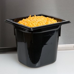 Vollrath 8066420 Super Pan® 1/6 Size Black Polycarbonate Food Pan - 6 Vollrath 8066420 Super Pan® 1/6 Size Black Polycarbonate Food Pan - 6