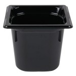 Vollrath 8066420 Super Pan® 1/6 Size Black Polycarbonate Food Pan - 6