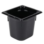 Vollrath 8066420 Super Pan® 1/6 Size Black Polycarbonate Food Pan - 6