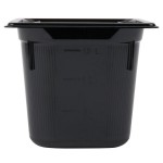 Vollrath 8066420 Super Pan® 1/6 Size Black Polycarbonate Food Pan - 6