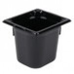 Vollrath 8066420 Super Pan® 1/6 Size Black Polycarbonate Food Pan - 6