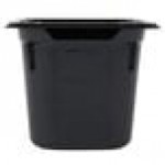 Vollrath 8066420 Super Pan® 1/6 Size Black Polycarbonate Food Pan - 6