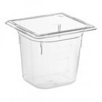 Vollrath 8066420 Super Pan® 1/6 Size Black Polycarbonate Food Pan - 6
