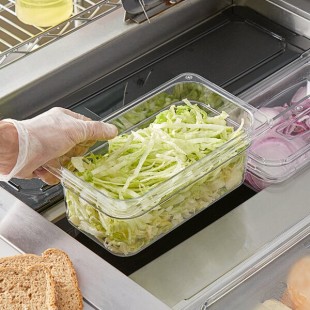 Vigor 1/4 Size Clear Polycarbonate Food Pan - 4 Vigor 1/4 Size Clear Polycarbonate Food Pan - 4